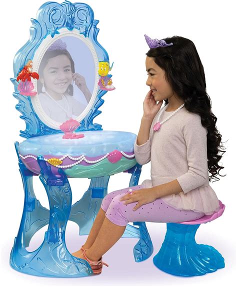 little mermaid vanity set battery box no metal|Disney Princess Ariel Vanity for Girls with Lights.